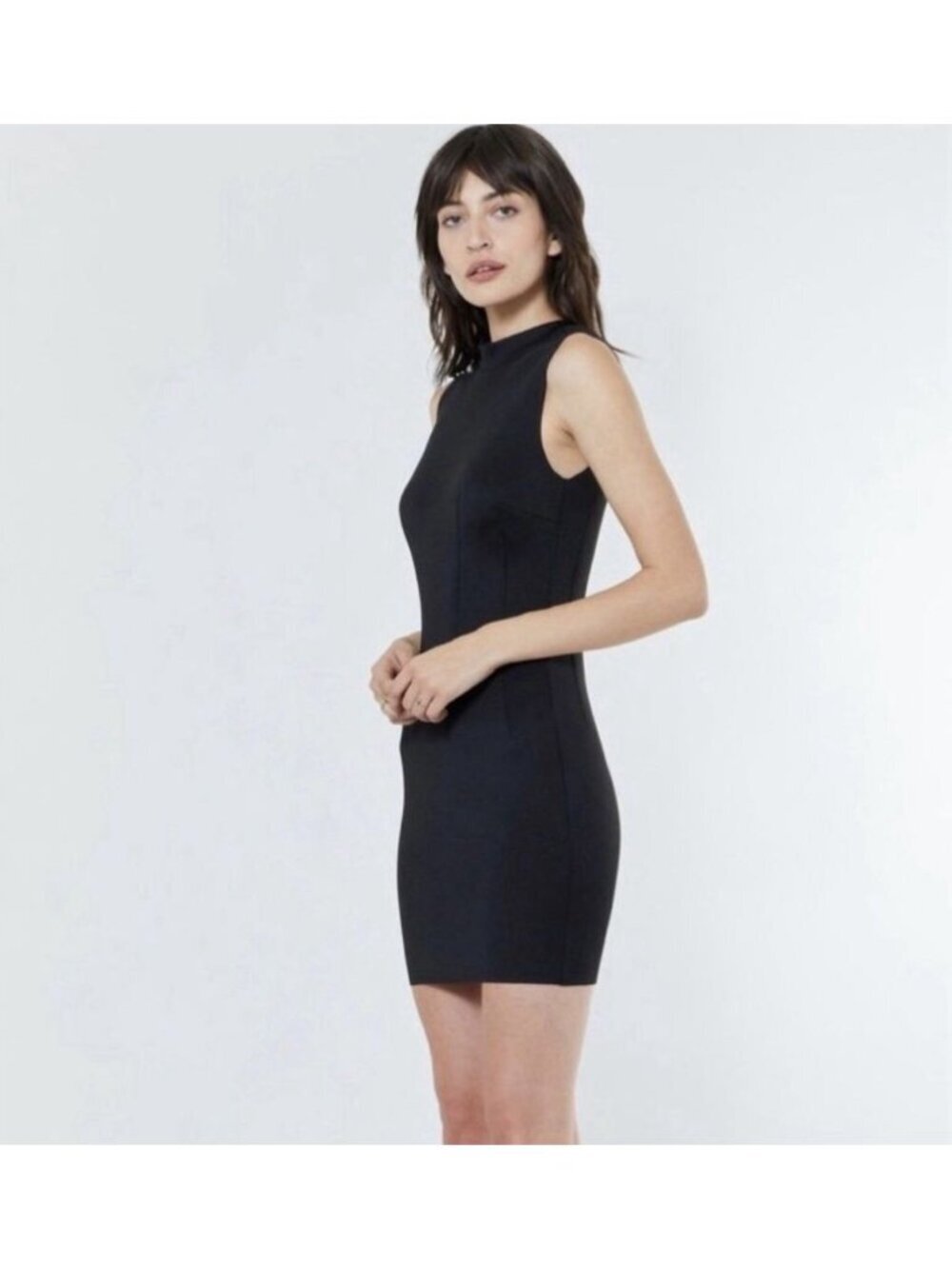 RtA Lorna Stretch Scuba Zipper Black Mini Dress Women’s Size XS